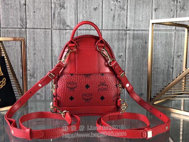 MCM雙肩背包 原單 超mini Stark經典女背包 側邊點綴鉚釘 MCM後背包 時尚迷人單品  mdmc1095
